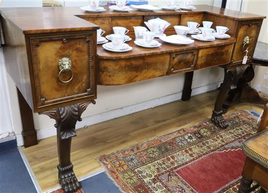 A George IV mahogany sideboard W.198cm